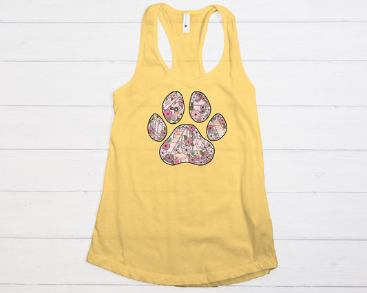 Agility Paw Print Next Level Women's Ideal Racerback Tank