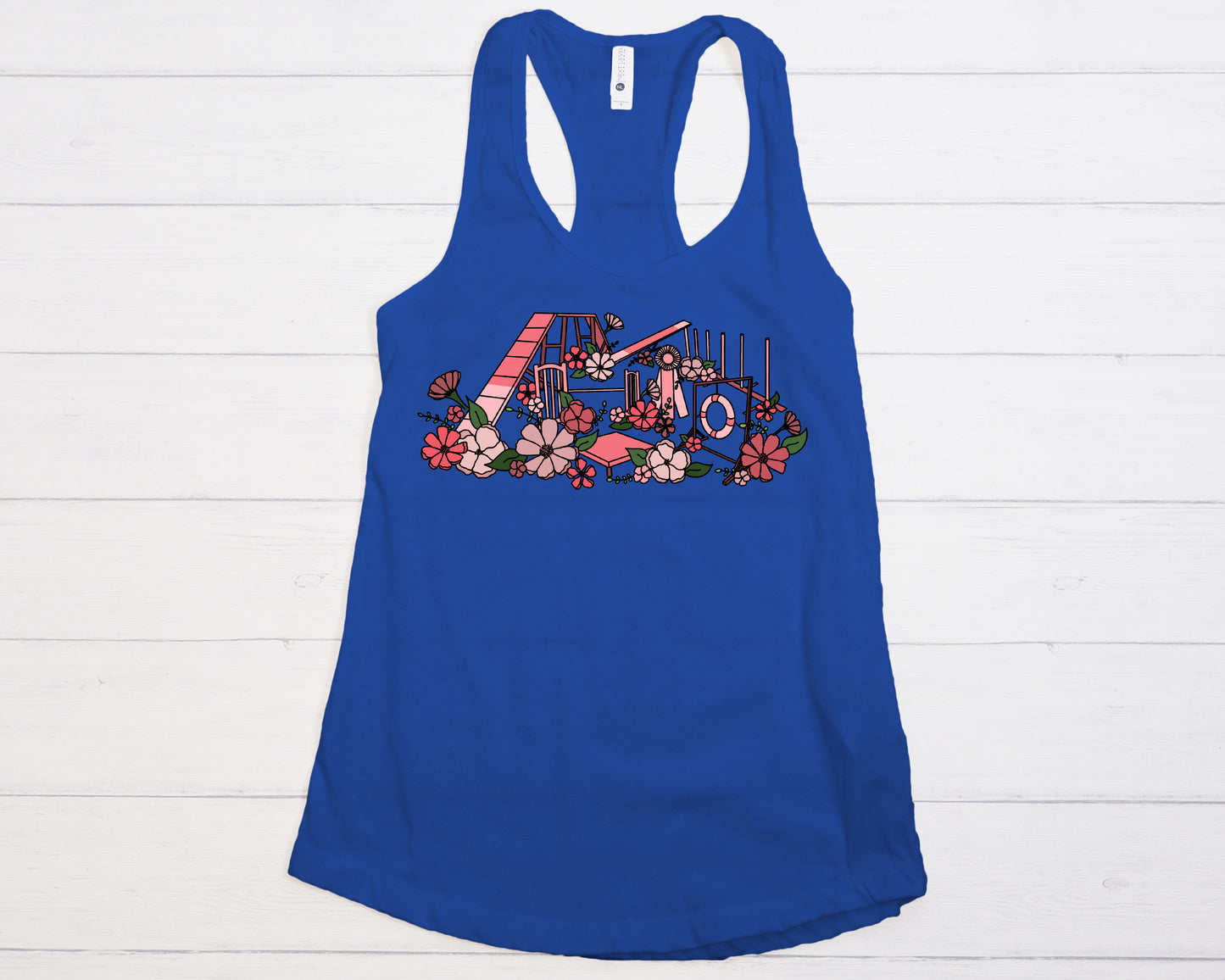 Floral Agility Equipment Next Level Women's Ideal Racerback Tank